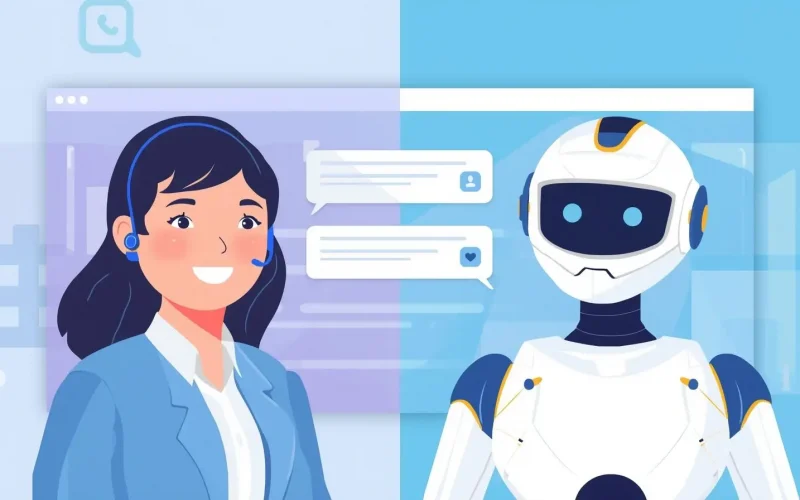 Live Chat Representative vs AI