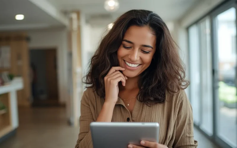 A customer booking an appointment