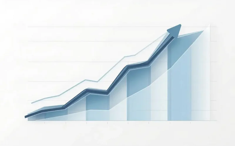 Graph showing positive lead conversion