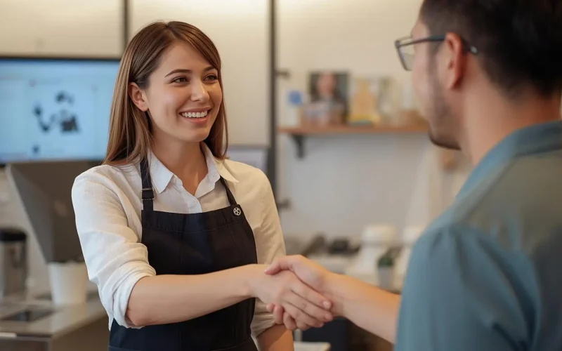 A satisfied and trusting customer