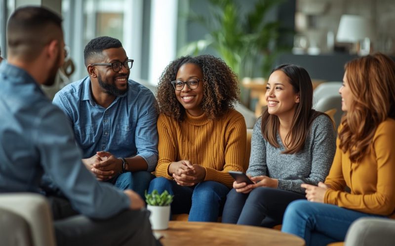 A group of trustworthy individuals giving their testimonials